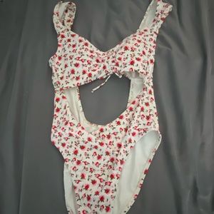 Xhilaration Floral Cutout Swimsuit